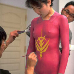 結構可愛い女の子が全裸ボディペイントしてる画像で今からオナニーしてくる[35枚]